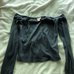 Blue off the shoulder top